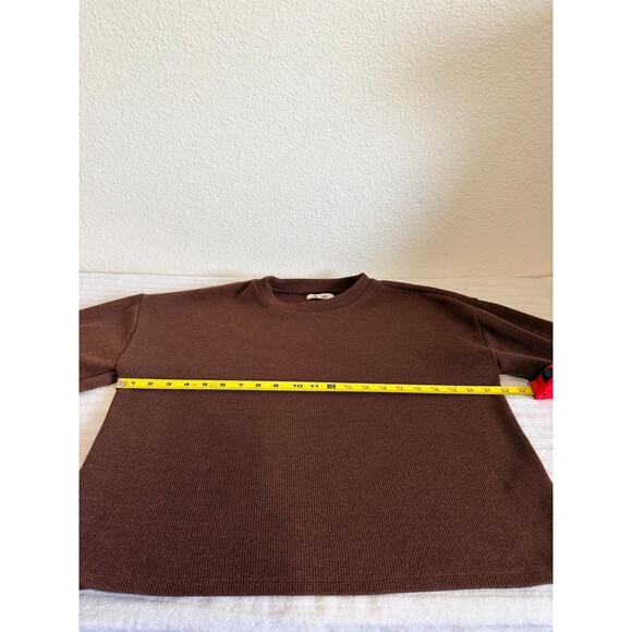 Madewell Womens Brown Knit Pullover Sweater Crew Neck Long Sleeve Large - Picture 9 of 14